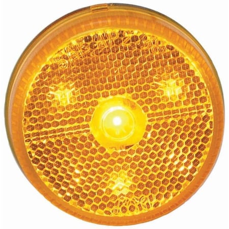 Peterson Light, Led, Clearance/Marker, P2 Rnd, Housing W/ Rflx 2.5 In. M173A-AMP